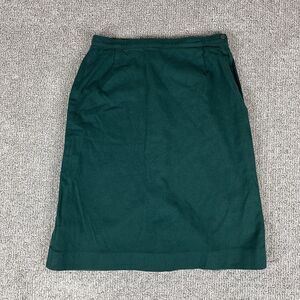 Vintage Pendleton Skirt Womens Fourteen 70s 80s Midi A Line Wool Retro Green